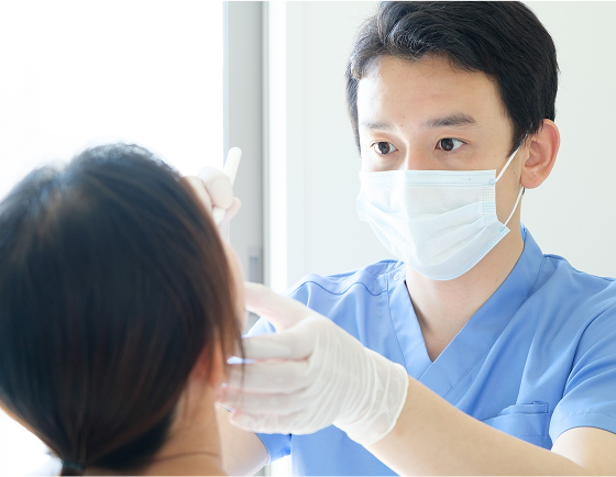 「子どもを泣かせない！」<br>治療を心がけています。